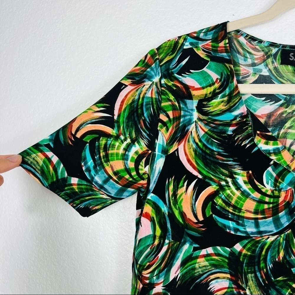 SALONI silk mini dress size 2 - Picture 2 of 7